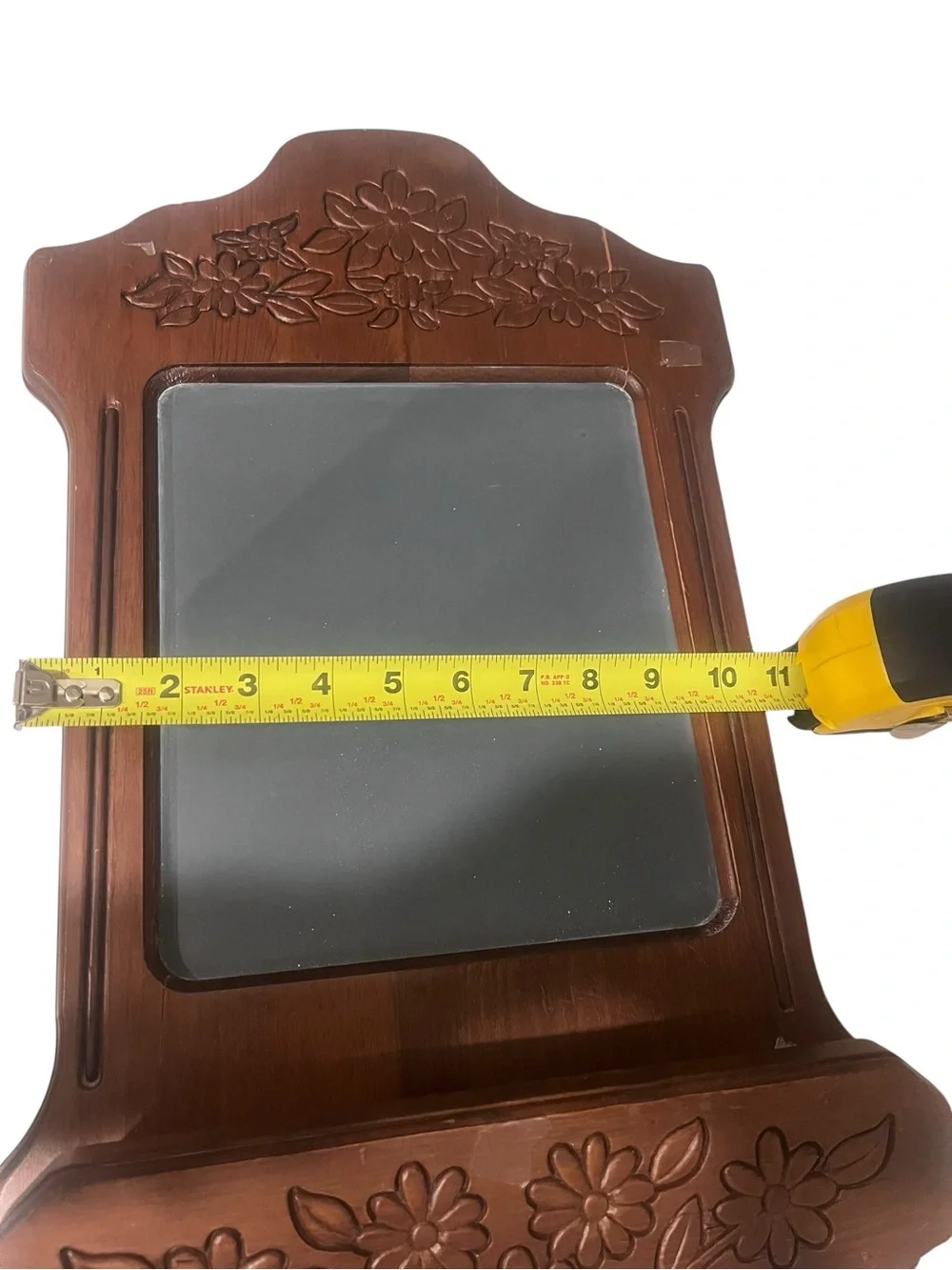 Vintage Handmade Wooden Chalkboard/ Message Board Carved Scroll Cabin